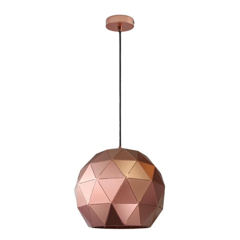 Terva Gold Copper White Black Lasercut Metal Ball Pendant Light 3 Sizes - Lighting.co.za