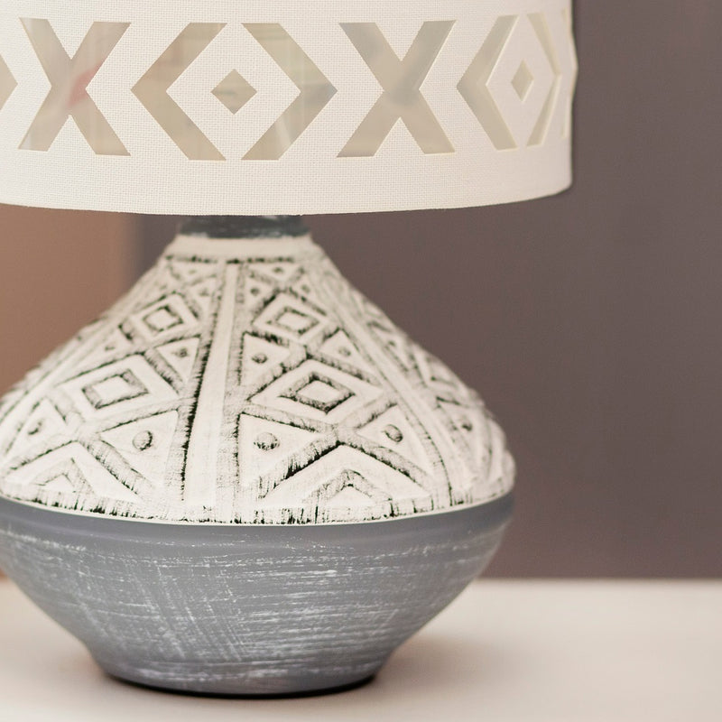 Bali Blue or Grey Table Lamp Set - Lighting.co.za