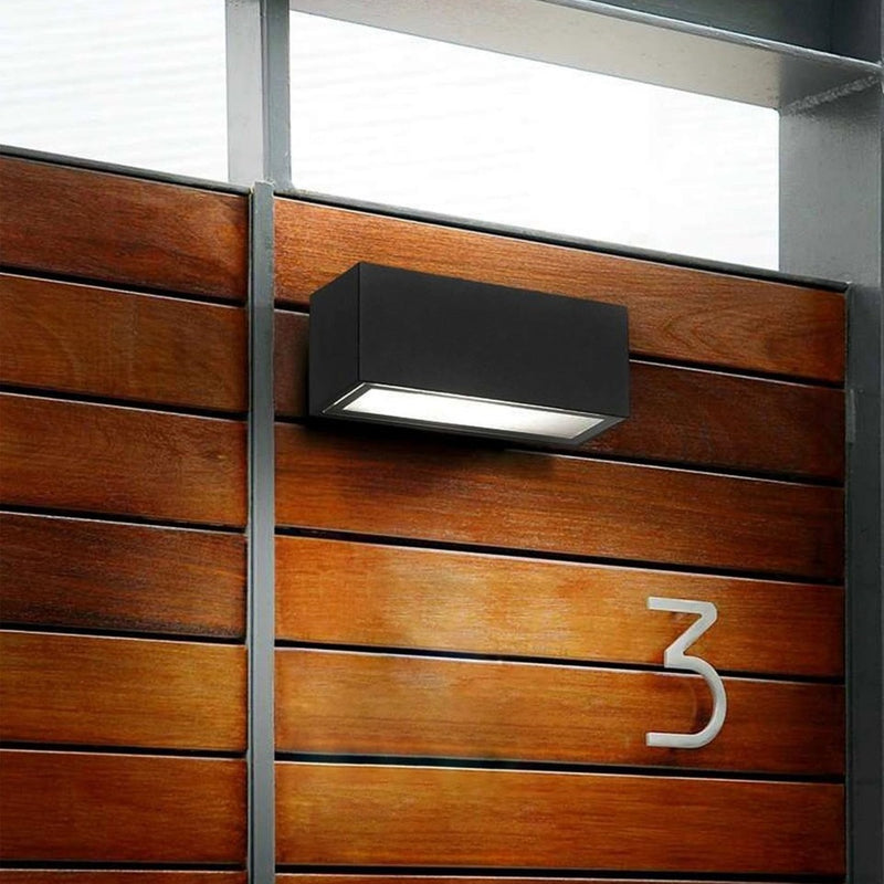 Metro Black Up Down Outdoor LED Wall Light - Lighting.co.za