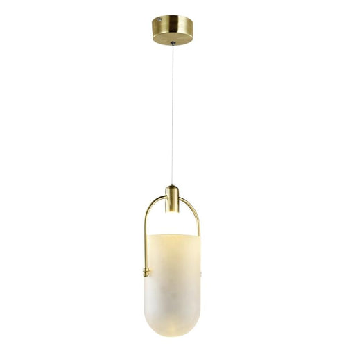 Ice Gold and White Frosted Glass LED Pendant Light - Lighting.co.za