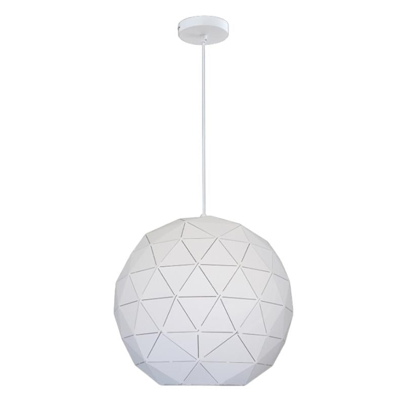 Terva Gold Copper White Black Lasercut Metal Ball Pendant Light 3 Sizes - Lighting.co.za