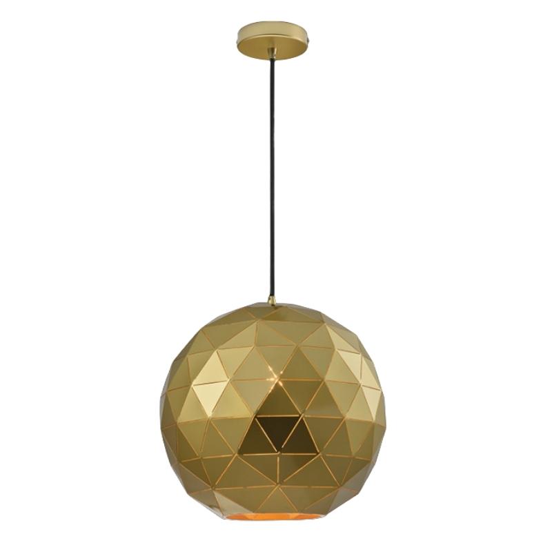 Terva Gold Copper White Black Lasercut Metal Ball Pendant Light 3 Sizes - Lighting.co.za