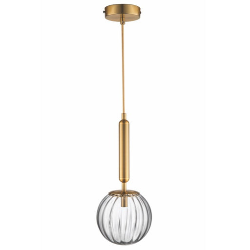 Milano Black or Antique Brass with Clear | Smoke Glass Pendant Light - Lighting.co.za