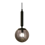 Milano Black or Antique Brass with Clear | Smoke Glass Pendant Light - Lighting.co.za