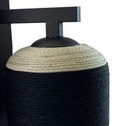 Mungo Black and Woven Rope Wall Light - Lighting.co.za