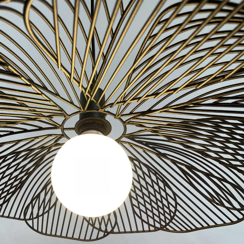 Petal Black | Gold | Copper Wire Pendant Light 2 Sizes - Lighting.co.za