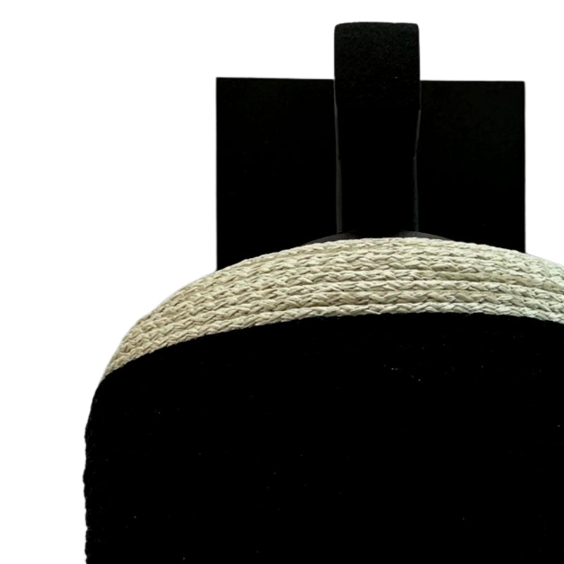Mungo Black and Woven Rope Wall Light - Lighting.co.za