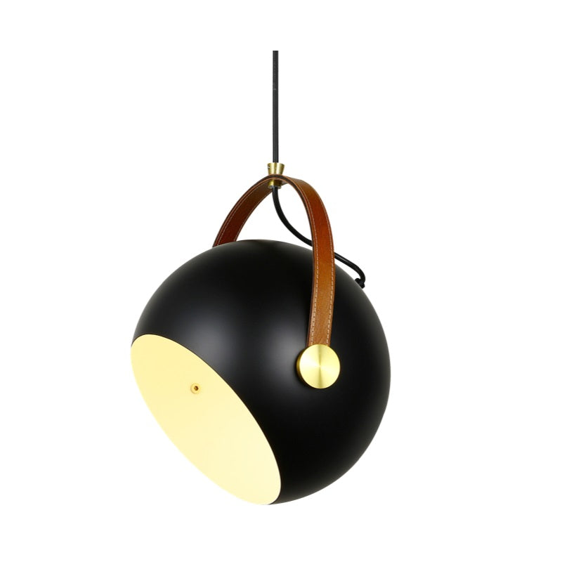 Lea Nordic Leather Strap Black or White Pendant Light - Lighting.co.za