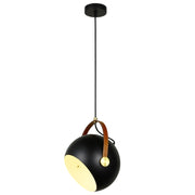 Lea Nordic Leather Strap Black or White Pendant Light - Lighting.co.za