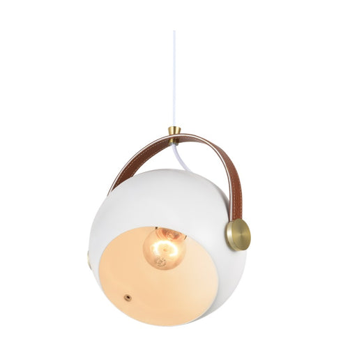 Lea Nordic Leather Strap Black or White Pendant Light - Lighting.co.za