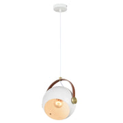 Lea Nordic Leather Strap Black or White Pendant Light - Lighting.co.za