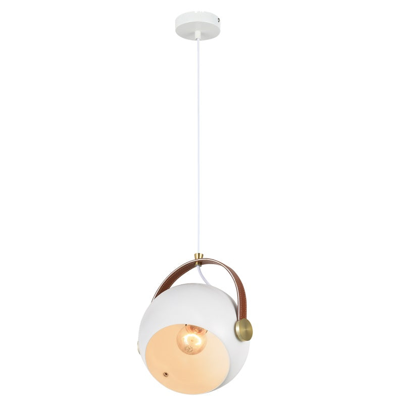 Lea Nordic Leather Strap Black or White Pendant Light - Lighting.co.za