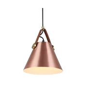 Holly Copper | Silver | Black | White Nordic Leather Strap Pendant Light 2 Sizes - Lighting.co.za