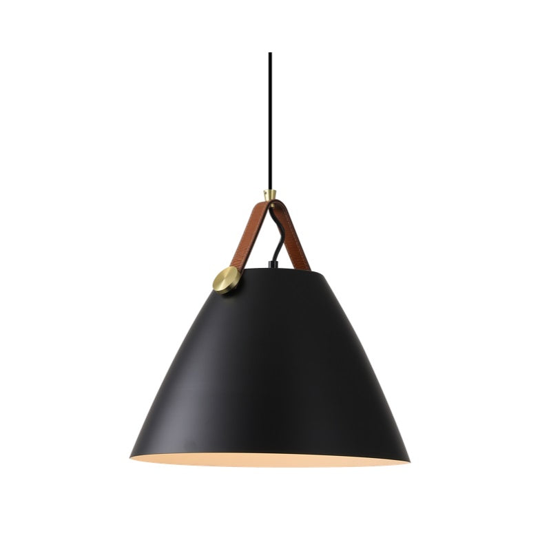 Holly Copper | Silver | Black | White Nordic Leather Strap Pendant Light 2 Sizes - Lighting.co.za