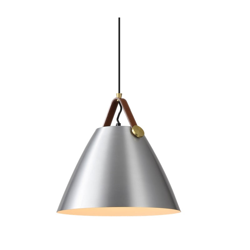 Holly Copper | Silver | Black | White Nordic Leather Strap Pendant Light 2 Sizes - Lighting.co.za