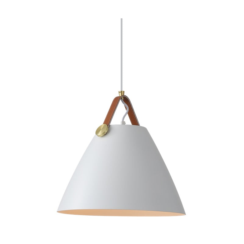 Holly Copper | Silver | Black | White Nordic Leather Strap Pendant Light 2 Sizes - Lighting.co.za