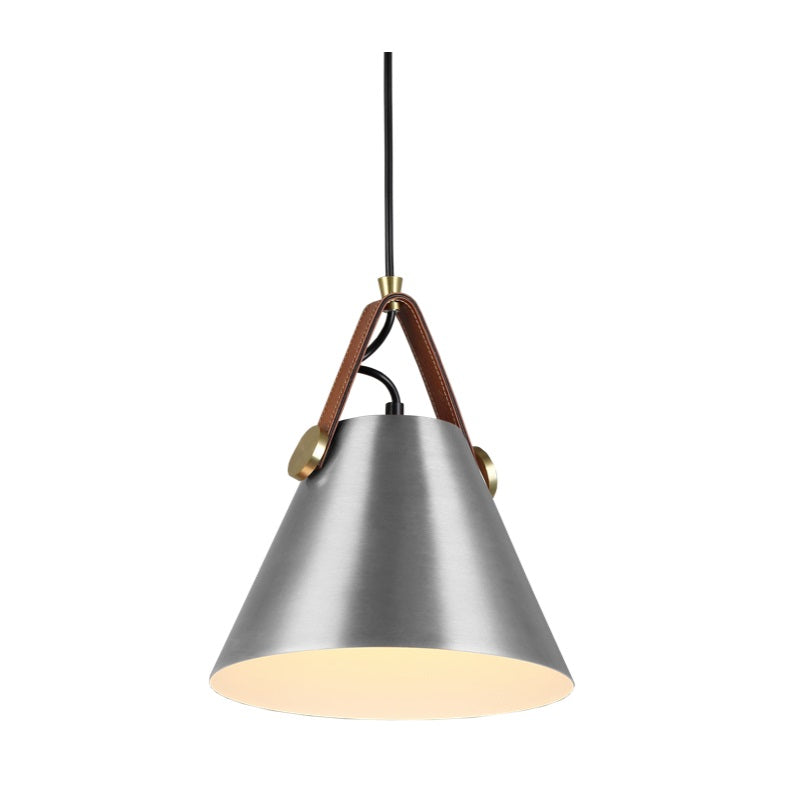 Holly Copper | Silver | Black | White Nordic Leather Strap Pendant Light 2 Sizes - Lighting.co.za