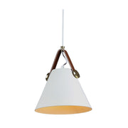 Holly Copper | Silver | Black | White Nordic Leather Strap Pendant Light 2 Sizes - Lighting.co.za