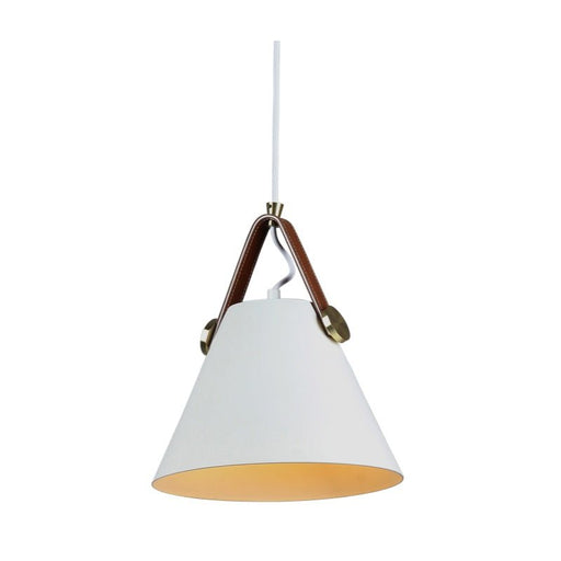 Holly Copper | Silver | Black | White Nordic Leather Strap Pendant Light 2 Sizes - Hanging Lights - Lighting.co.za