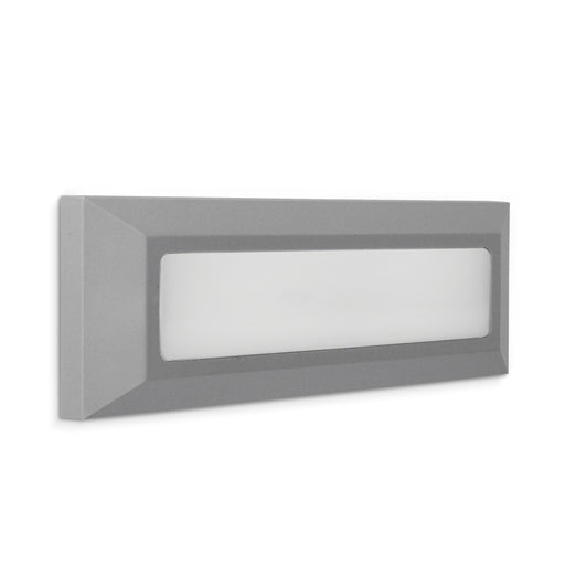 Ozo Alaina Slim Rectangular Black | Grey CTC LED Outdoor Step Wall Light - Lighting.co.za