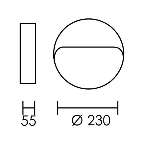 Intake Round Black | White Down Facing LED Outdoor Wall Light 2 Options - Lighting.co.za