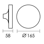 Focal Round Backlit LED Black or White Outdoor Wall Light - Lighting.co.za