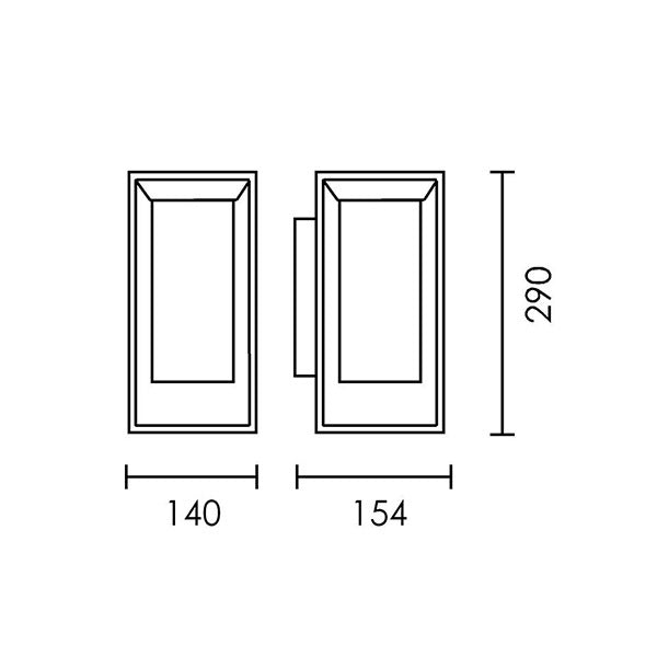 Astral Solar LED Outdoor Spazio Lantern Wall Light - Lighting.co.za