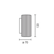 Matilda Black Or White Ribbed Round Down Facing Wall Light - Lighting.co.za