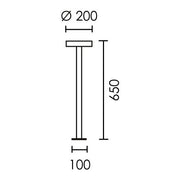 Rondo Solor Rechargeable Outdoor Bollard Light with Motion Sensor - Lighting.co.za