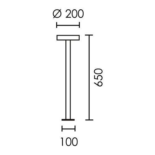 Rondo Solor Rechargeable Outdoor Bollard Light with Motion Sensor - Lighting.co.za