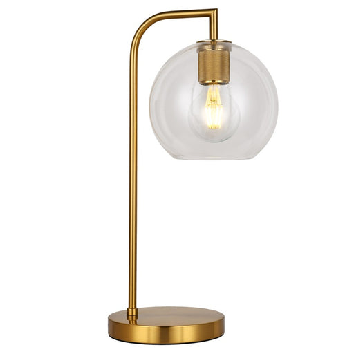 Flow Black | Gold and Clear Glass Ball Table Lamp - Lighting.co.za