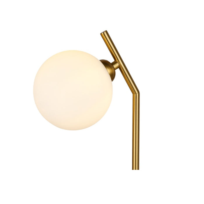Helios Gold and Frosted Glass Sphere and Stem Table Lamp - Lighting.co.za