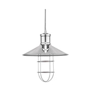 Industrial Cage Hat Chrome | Black | White Pendant Light - Lighting.co.za