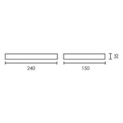 Fullhouse Black | White Uplight Spazio LED Wall Light 2 Sizes - Lighting.co.za