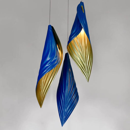 Blade Leaf Leather Pendant Light 3 Sizes - Lighting.co.za