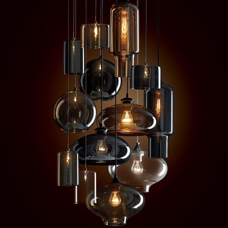 Lighthouse Bell Amber | Clear | Smoke Glass Pendant Light - Lighting.co.za