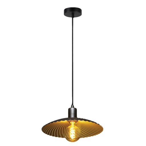 Shell Round Gold Disk Pendant Light 2 Sizes - Lighting.co.za