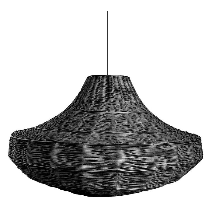 Ashley Natural or Black Woven Rope Large Lantern Pendant Light - Lighting.co.za