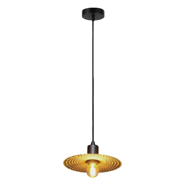 Hammered Look Round Gold Disk Pendant Light 2 Sizes - Lighting.co.za