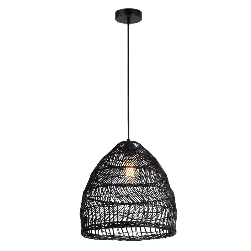 Odelia Natural or Black Rattan Pendant Light - Lighting.co.za
