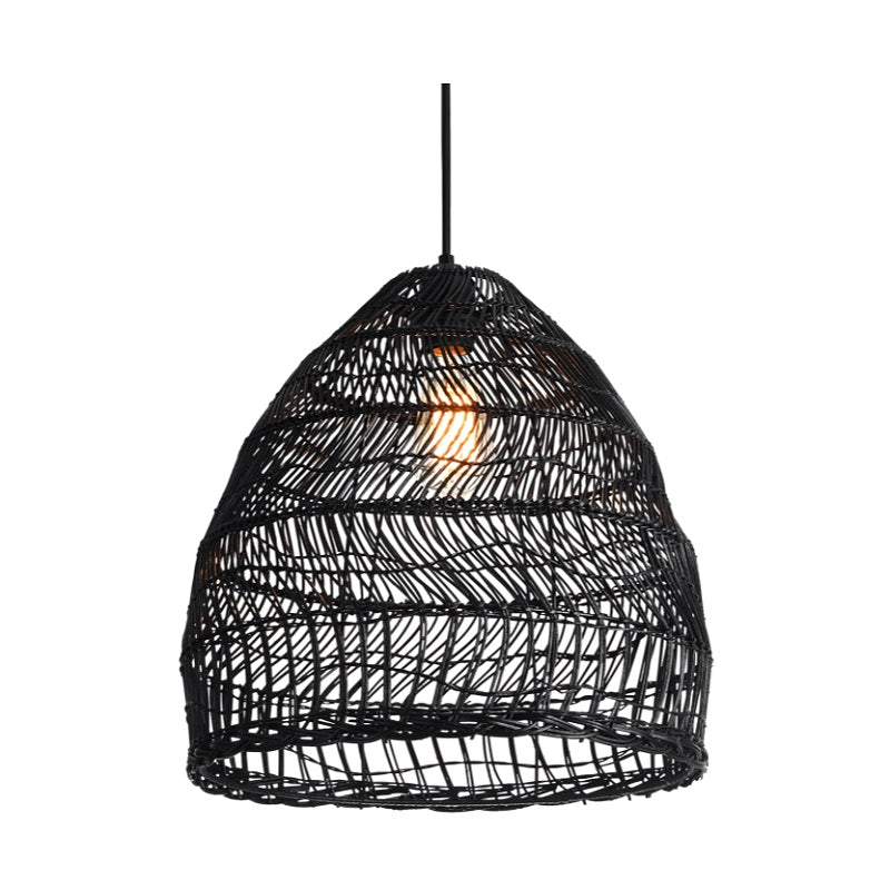 Odelia Natural or Black Rattan Pendant Light - Lighting.co.za