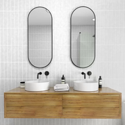 Pill Black Frame Wall Mirror 2 Sizes - Lighting.co.za