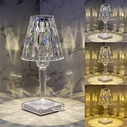 Dune Diamond Clear or Smoke Acrylic Rechargeable Table Lamp - Lighting.co.za