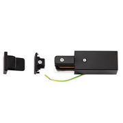 Pulse SLIM Track 3 Wire Power Feed With End Cap - Black Or White - Lighting.co.za