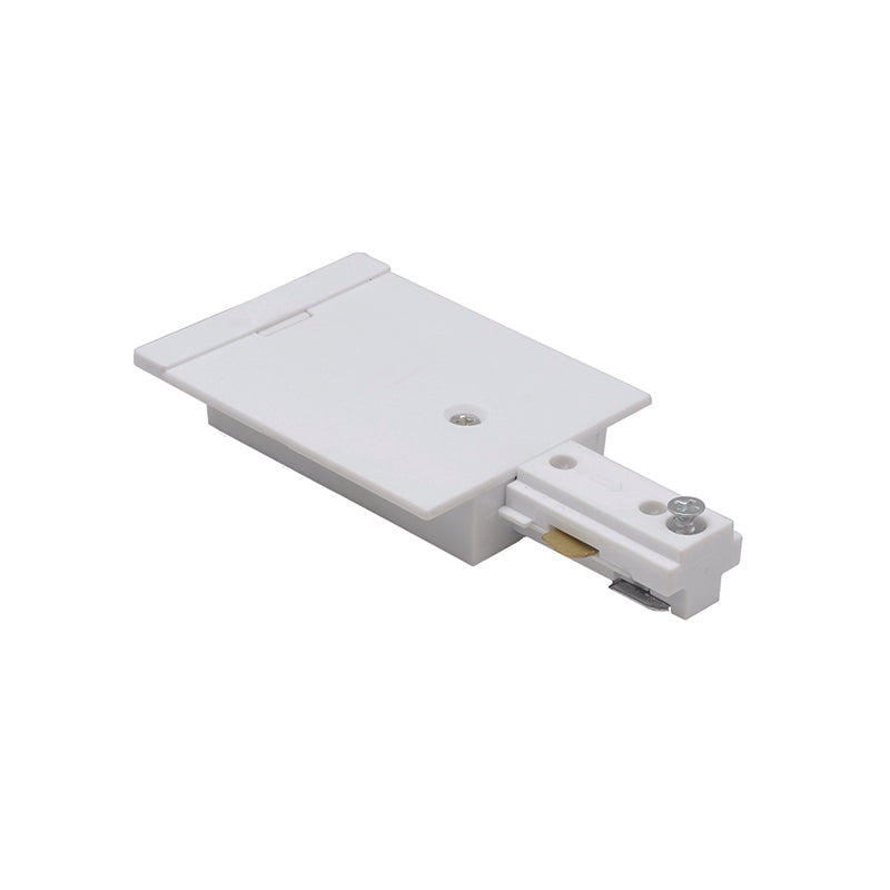 Pulse RECESSED Track 3 Wire Power Feed With End Cap - Black Or White - Lighting.co.za