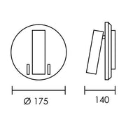 Spin Round Black or White LED Bedside Reading Wall Light with Back Light - Lighting.co.za