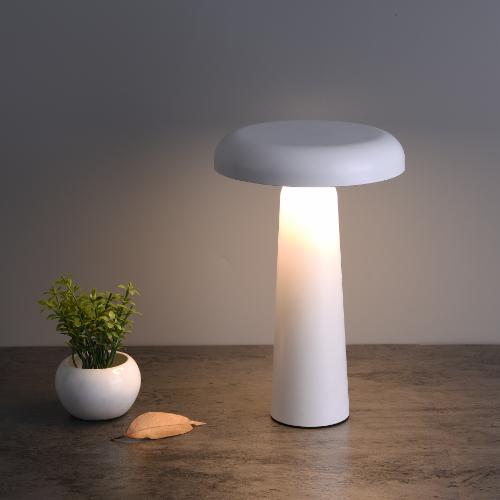 Boletus 4 Watt LED Portable Black or White Rechargeable Table Lamp - Lighting.co.za