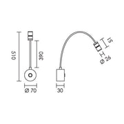 Nora 3W LED White or Chrome Bedside Reading Wall Light - Lighting.co.za