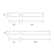 Mila White Up Down LED Wall Light 2 Sizes - Lighting.co.za