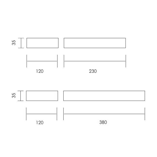 Mila White Up Down LED Wall Light 2 Sizes - Lighting.co.za